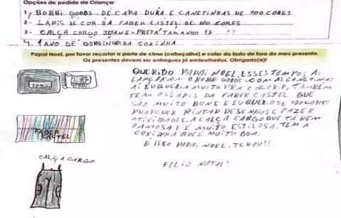 Mais de 66% das cartinhas do Papai Noel dos Correios j&aacute; foram adotadas em MS