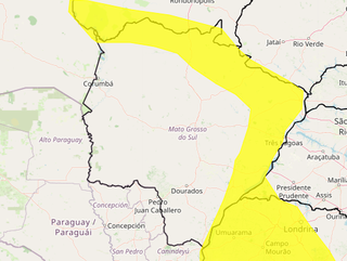 Ap&oacute;s granizo em Amambai, Inmet alerta para tempestades em MS