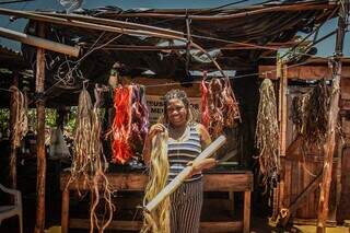 Faca sem ponta fez Marilza &quot;criar&quot; cabelo com bananeira no Lagoa Park
