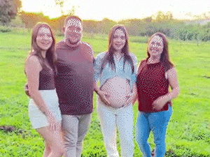 Vaca Panela invadiu ensaio de Aline para deixar &quot;presentinho&quot; na foto