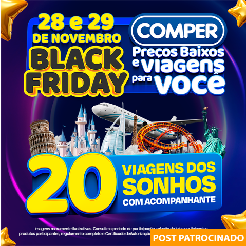 Black Comper: 99% off na 2&ordf; unidade do vinho e a chance de viajar pelo mundo