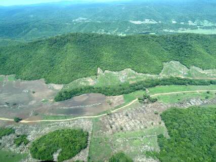 Em sobrevoo, instituto revela dano ambiental em nascentes da Serra da Bodoquena