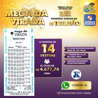 Aposte em grupo e concorra a at&eacute; R$ 1 bilh&atilde;o com bol&otilde;es da Mega da Virada