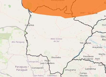 Chuva intensa e vento de at&eacute; 100 km/h podem atingir 6 cidades de MS at&eacute; amanh&atilde;
