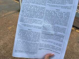 Tema da redação da UFMS gera identificação e autocrítica entre candidatos Tema da redação da UFMS gera identificação e autocrítica entre candidatos