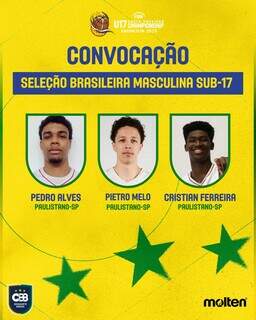 "Muito feliz e honrado", diz atleta de MS convocado para seleção de basquete "Muito feliz e honrado", diz atleta de MS convocado para seleção de basquete