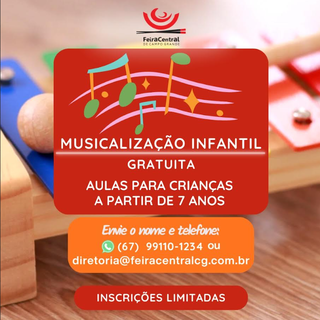 Feira Central abre oficinas gratuitas de musicalização infantil nesta 5ª-feira Feira Central abre oficinas gratuitas de musicalização infantil nesta 5ª-feira