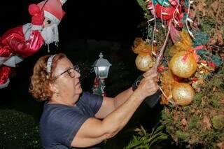 Há 42 anos dona Elza não brinca em decorar a casa para o Natal Há 42 anos dona Elza não brinca em decorar a casa para o Natal