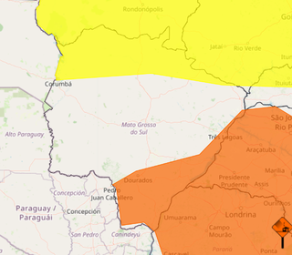 Meteorologia coloca 40 cidades de MS em alerta por risco de vendaval Meteorologia coloca 40 cidades de MS em alerta por risco de vendaval