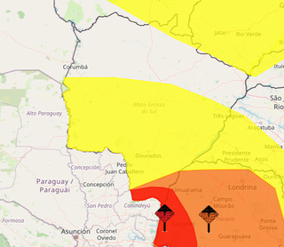 Extremo sul de MS tem alerta vermelho para risco de tempestade Extremo sul de MS tem alerta vermelho para risco de tempestade