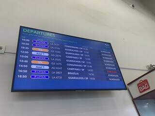 Aeroporto de Campo Grande tem dois voos cancelados por conta do vento em SP Aeroporto de Campo Grande tem dois voos cancelados por conta do vento em SP