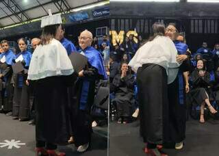 Edith saiu do hospital para vestir beca e pegar diploma aos 78 anos Edith saiu do hospital para vestir beca e pegar diploma aos 78 anos