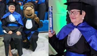 Edith saiu do hospital para vestir beca e pegar diploma aos 78 anos Edith saiu do hospital para vestir beca e pegar diploma aos 78 anos