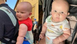 Com 19 kg, bebê gigante Henrí veste tamanho 6 com menos de 2 anos Com 19 kg, bebê gigante Henrí veste tamanho 6 com menos de 2 anos