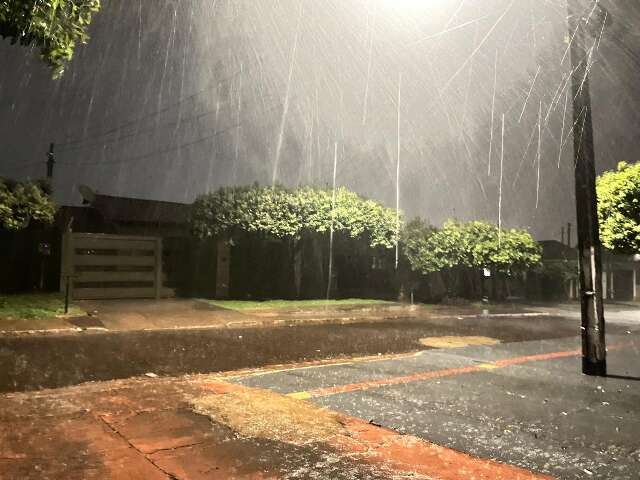 Dourados volta a enfrentar chuva intensa com ventos fortes e queda de galhos