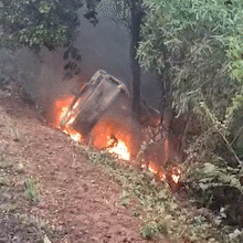 Acidentes deixam um morto e viatura incendiada em rodovia