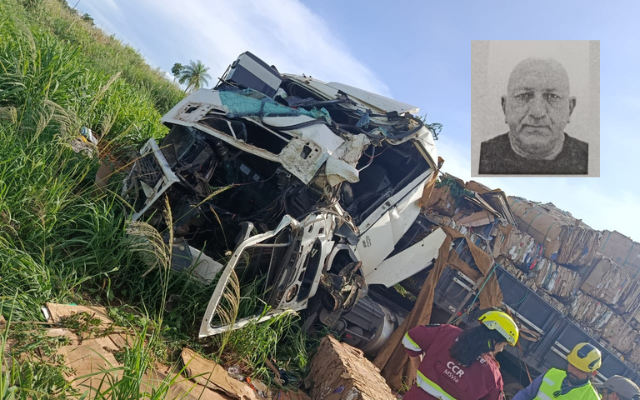 Caminhoneiro morre ap&oacute;s sofrer mal s&uacute;bito e bater ve&iacute;culo em &aacute;rvore na BR-163