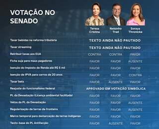 A toque de caixa, como votou a bancada de MS em 22 projetos controversos