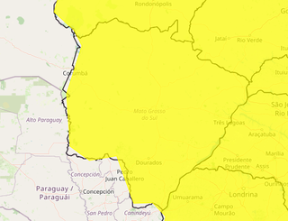 Alerta de chuva forte coloca todo MS em atenção até a noite de sexta-feira Alerta de chuva forte coloca todo MS em atenção até a noite de sexta-feira