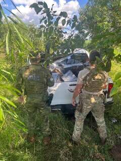 Opera&ccedil;&atilde;o em conjunto com a pol&iacute;cia de MS apreende carga milion&aacute;ria de maconha