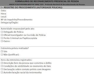 Minist&eacute;rio padroniza reconhecimento de suspeitos e pro&iacute;be "&aacute;lbuns policiais"