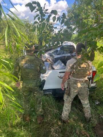 Opera&ccedil;&atilde;o em conjunto com a pol&iacute;cia de MS apreende carga milion&aacute;ria de maconha