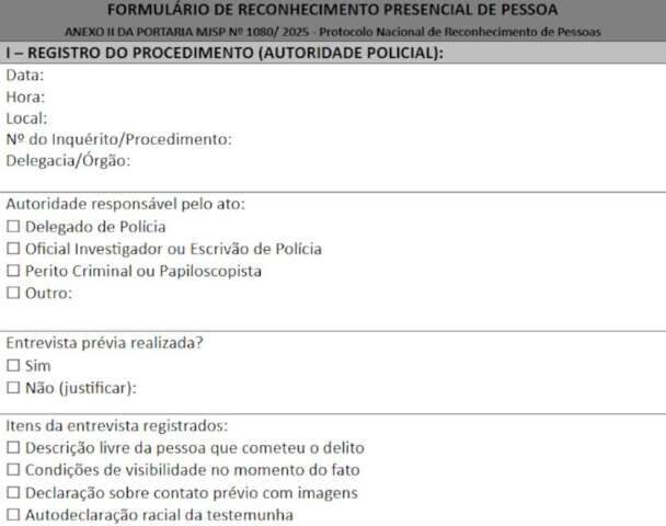 Minist&eacute;rio padroniza reconhecimento de suspeitos e pro&iacute;be "&aacute;lbuns policiais"