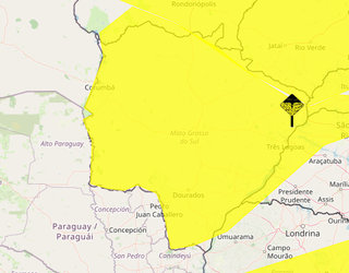 MS entra em alerta de chuva e ventos de até 60 km/h MS entra em alerta de chuva e ventos de até 60 km/h