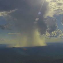 Chuva isolada na Serra do Amolar gera imagem rara em &aacute;rea seca do Pantanal