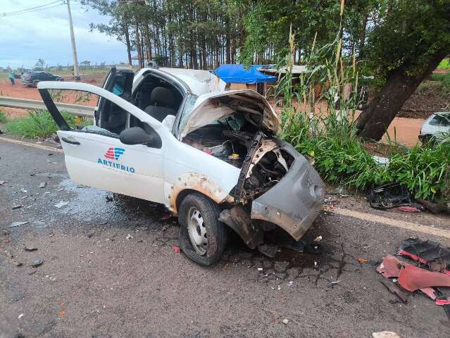 Dois morrem ap&oacute;s picape colidir de frente com carreta em rodovia