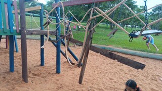 Av&oacute; relata perigo em brinquedos quebrados no Parque das Na&ccedil;&otilde;es Ind&iacute;genas