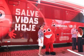 &Ocirc;nibus do Hemosul ir&aacute; percorrer MS para ampliar coleta de sangue em 20%