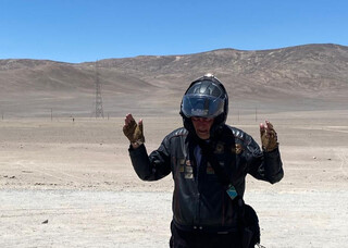 Fam&iacute;lia refez viagem de moto pelo Chile em homenagem &agrave; m&atilde;e