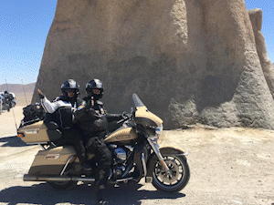 Fam&iacute;lia refez viagem de moto pelo Chile em homenagem &agrave; m&atilde;e