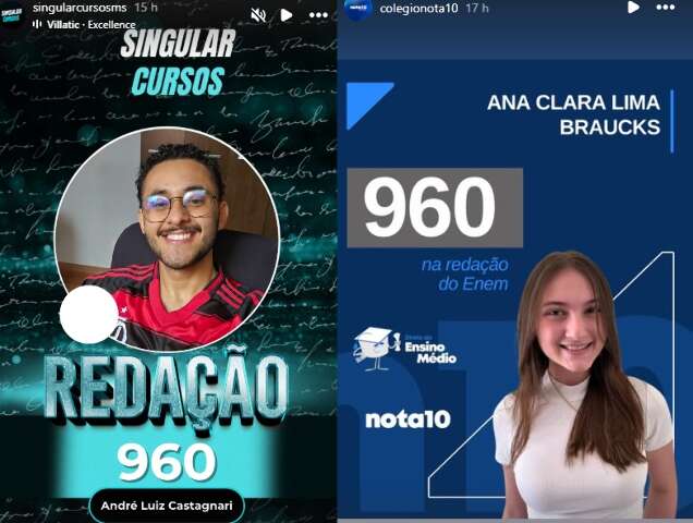 Estudantes de MS alcan&ccedil;am nota 960 na reda&ccedil;&atilde;o do Enem