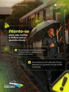 Cons&oacute;rcio n&atilde;o melhora &ocirc;nibus, mas ensina a usar guarda-chuva