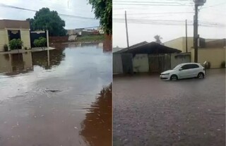 Temporal alaga ruas de Tr&ecirc;s Lagoas e Inmet alerta para chuvas intensas