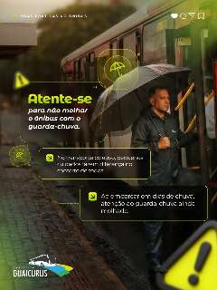 Cons&oacute;rcio n&atilde;o melhora &ocirc;nibus, mas ensina a usar guarda-chuva