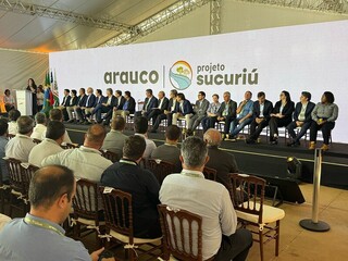 Arauco lan&ccedil;a pedra fundamental de ramal ferrovi&aacute;rio em Inoc&ecirc;ncia