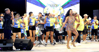 Calor n&atilde;o impediu foli&otilde;es de conferir sambas-enredos no Porto Geral