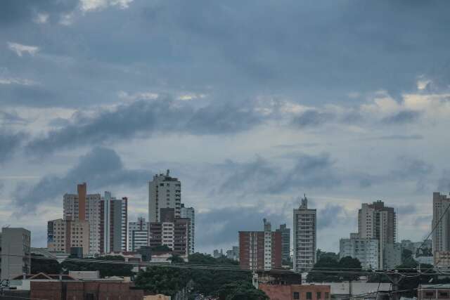 Quarta-feira tem alerta de tempestade e previs&atilde;o de calor intenso em MS