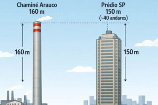 Chamin&eacute; de 160 metros marca megaprojeto de celulose em Inoc&ecirc;ncia
