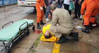 Homem &eacute; atropelado por &ocirc;nibus dentro do Terminal General Os&oacute;rio