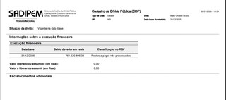 Restos a pagar inscritos em 2025 devem pressionar or&ccedil;amento de MS