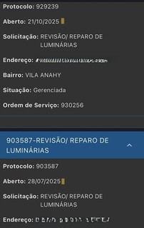 H&aacute; mais de seis meses, morador espera troca de l&acirc;mpada queimada na Vila Anah&iacute;
