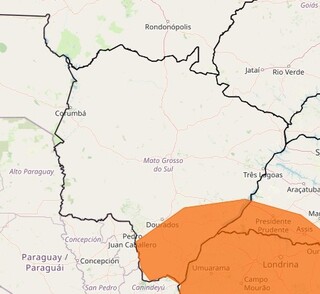 Tempestade com ventos de até 100 km/h coloca em risco 33 municípios de MS Tempestade com ventos de até 100 km/h coloca em risco 33 municípios de MS