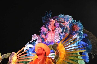 P&uacute;blico de 20 mil encerra desfiles com flashback, &aacute;guas sagradas e di&aacute;sporas