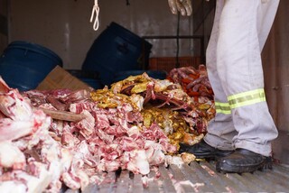 A&ccedil;ougue &eacute; interditado com 400 kg de carne irregular e bebidas falsificadas
