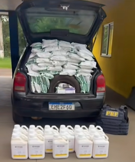 Batedor é preso ao abandonar carro com agrotóxicos na BR-267 Batedor é preso ao abandonar carro com agrotóxicos na BR-267