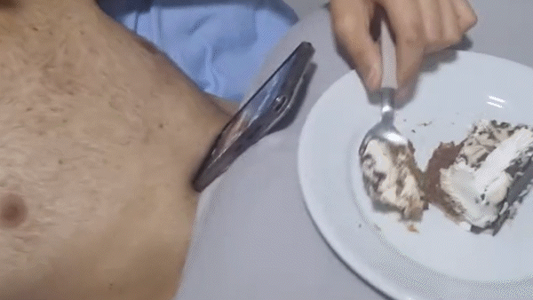 Um mês após receber polilaminina, jovem tetraplégico corta bolo e escreve